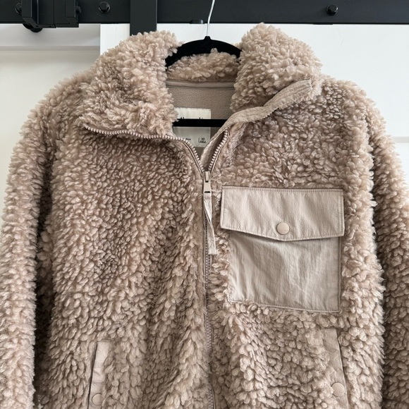 Abercrombie fluffy mixed fabric zippered jacket - Picture 6 of 15